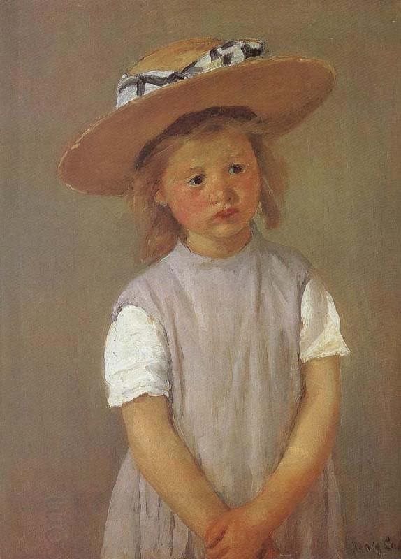 Mary Cassatt The gril wearing the strawhat China oil painting art